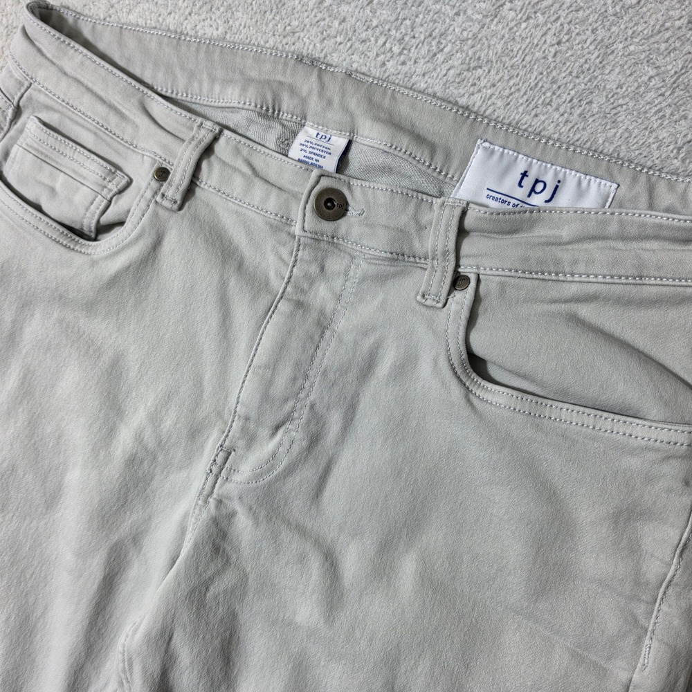TPJ The Perfect Jean Pants Mens 36/28 Gray Athletic Fit Stretch J09V35MK‎